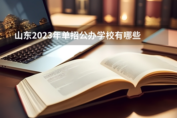 山东2023年单招公办学校有哪些